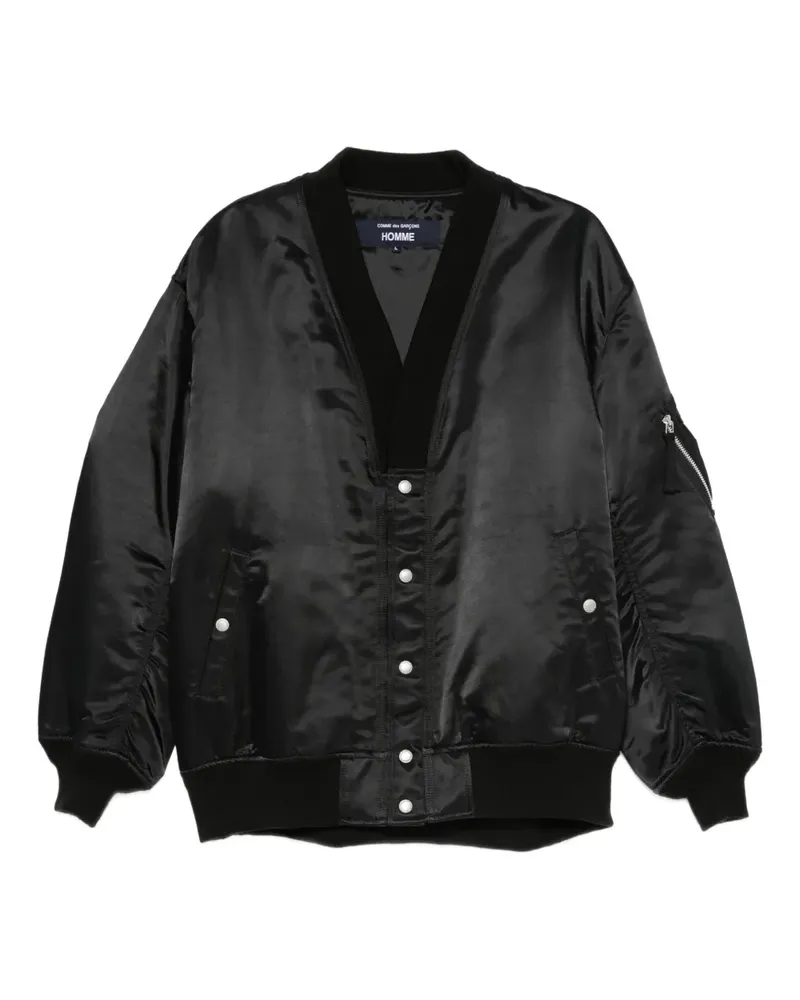 Comme des Garçons Bomberjacke aus Satin - Schwarz Schwarz