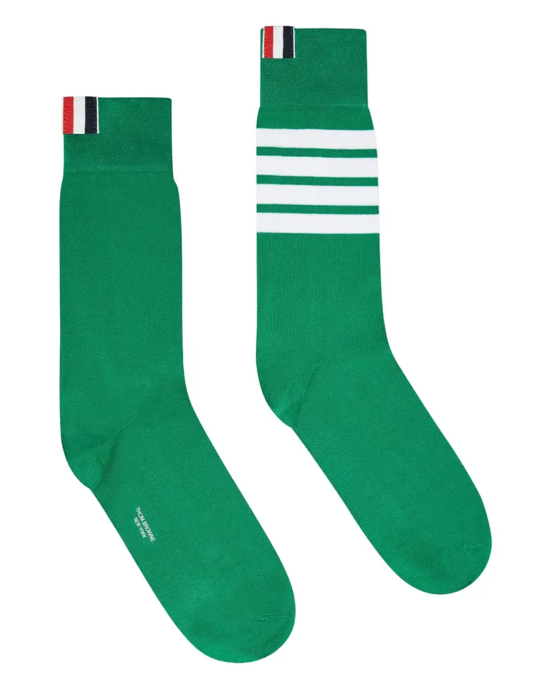 Thom Browne Socken mit Logo-Streifen - Grün Grün