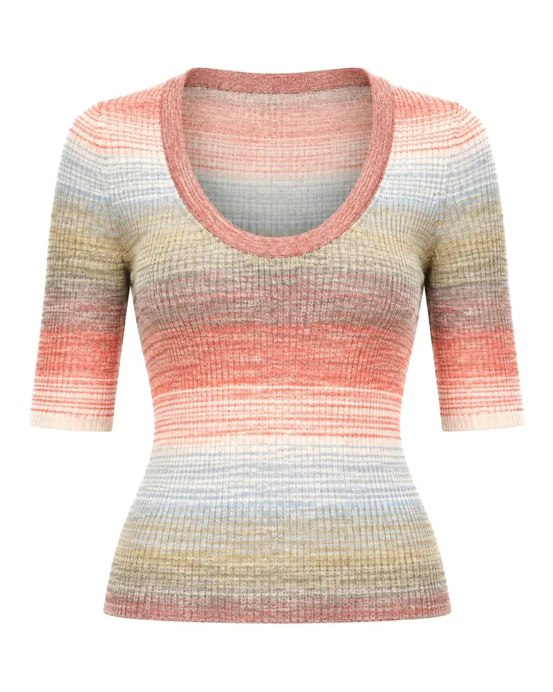 Veronica Beard Archibald striped sweater - Orange Orange
