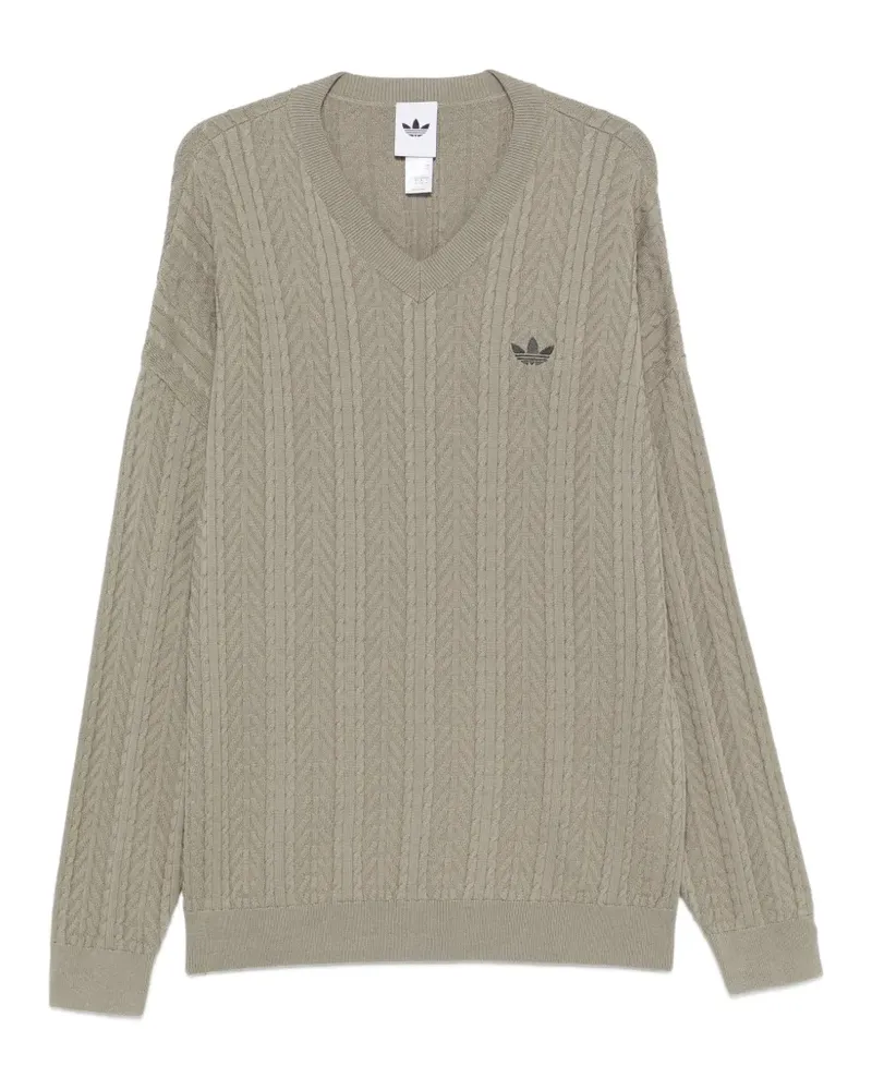 adidas Pullover mit Zopfmuster - Nude Nude