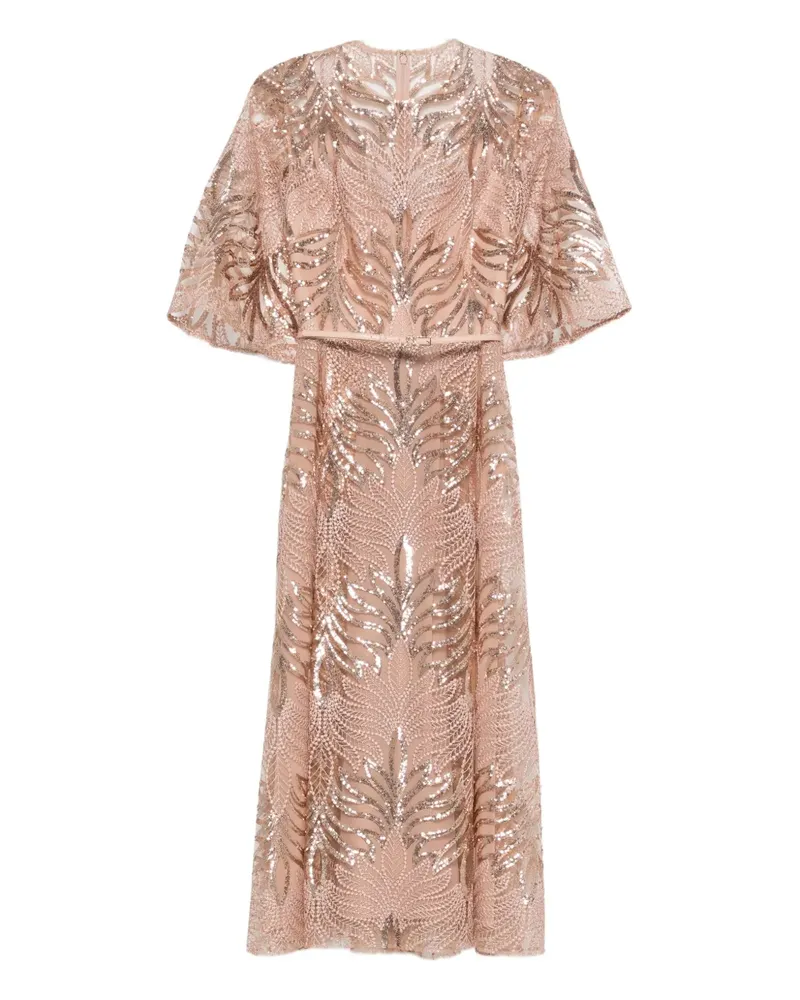 Elie Saab Midikleid mit Pailletten - Rosa Rosa