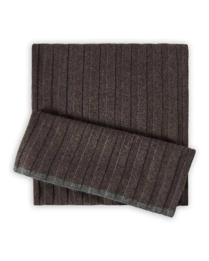 Brunello Cucinelli Gerippter Strickschal - Braun Braun