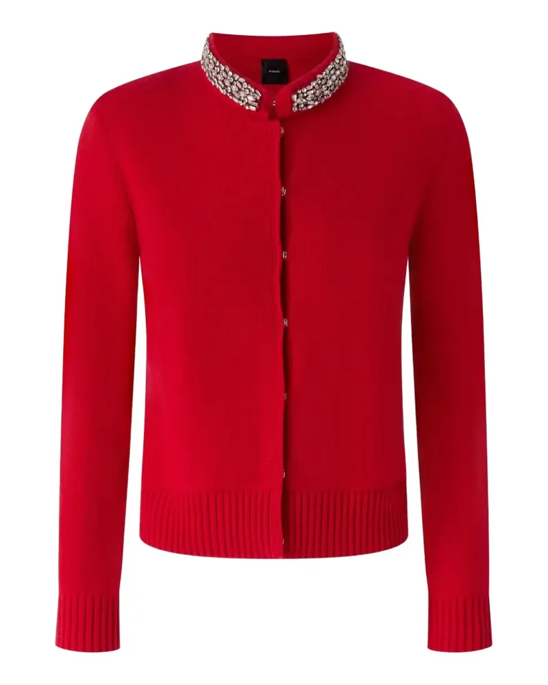 Pinko Cardigan mit verziertem Kragen - Rot Rot