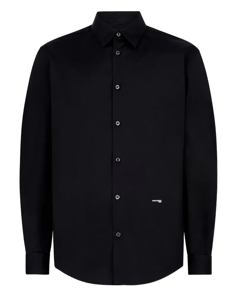 Dsquared2 Klassisches Hemd - Schwarz Schwarz