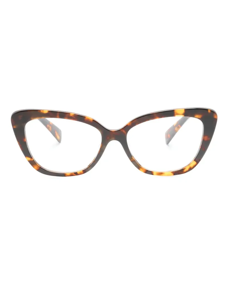 Miu Miu Cat-Eye-Brille in Schildpattoptik - Braun Braun