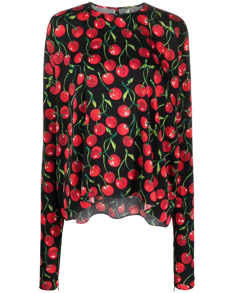 Dolce & Gabbana Langarmshirt mit Print - Rot Rot