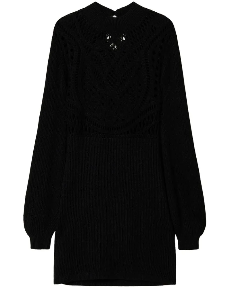 Twin-Set Kleid mit Cut-Outs - Schwarz Schwarz