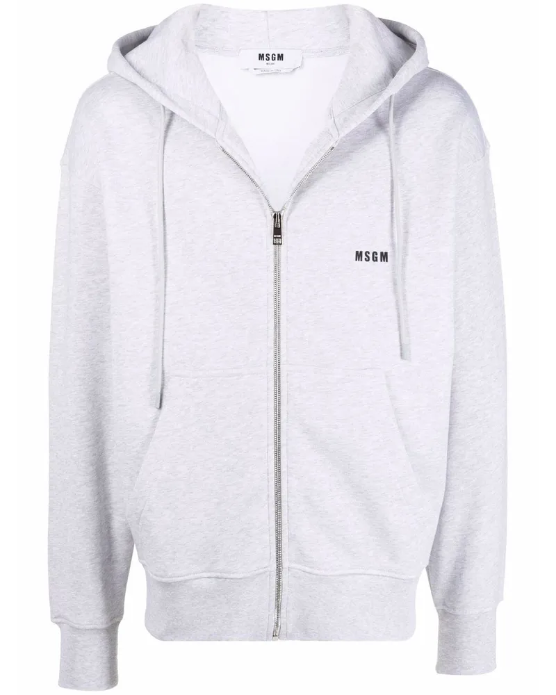 MSGM Hoodie mit Kordelzug Grau