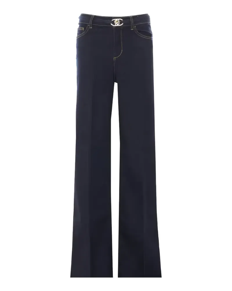 Liu Jo logo-plaque flared jeans - Blau Blau