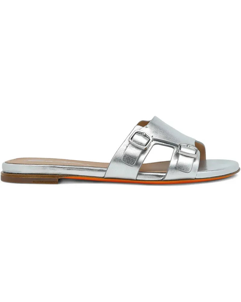 Santoni Sandalen mit Schnalle - Silber Silber