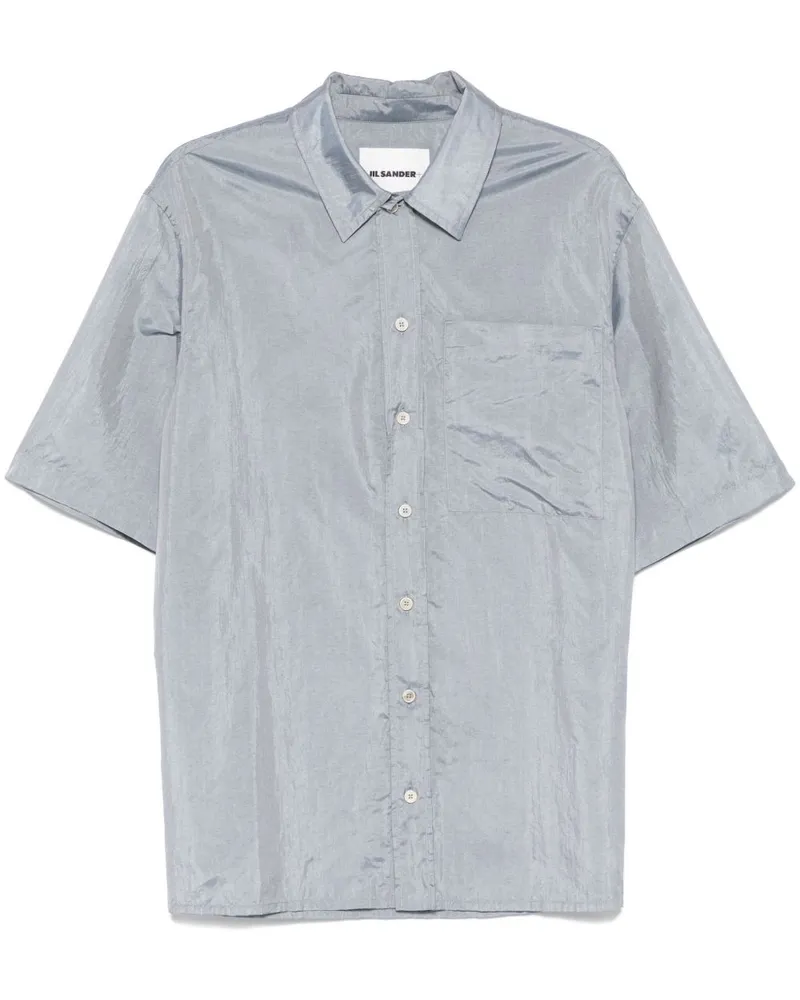 Jil Sander Hemd aus Satin - Blau Blau