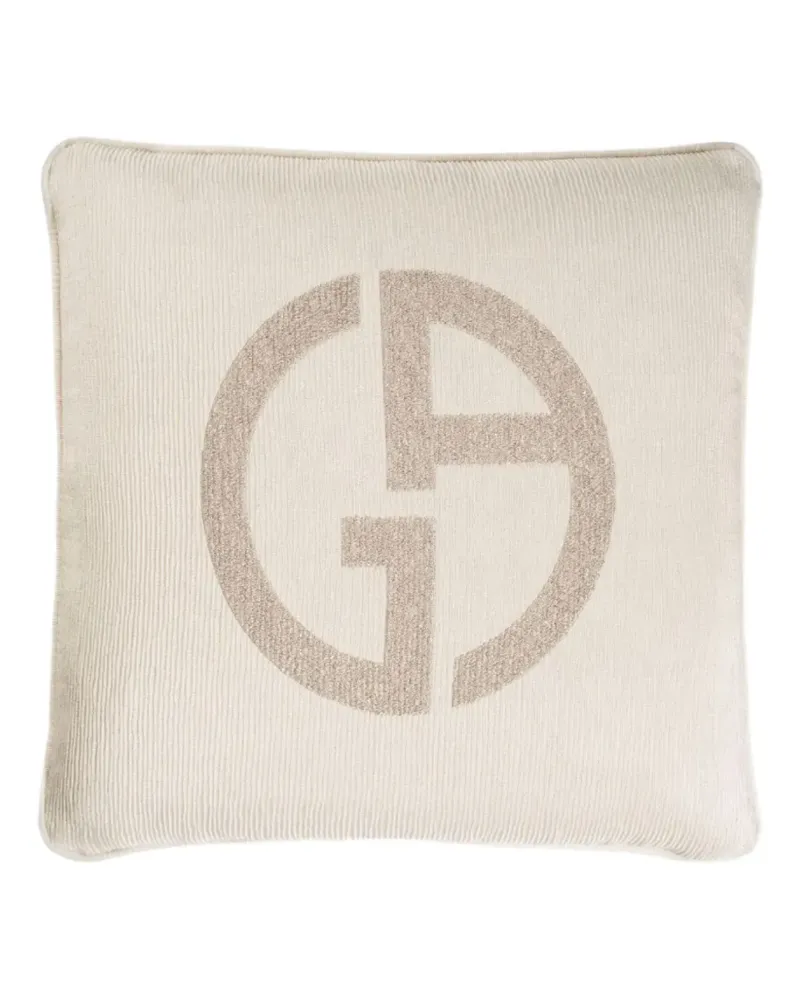 ARMANI/CASA Kissen aus Logo-Jacquard - Weiß Weiß