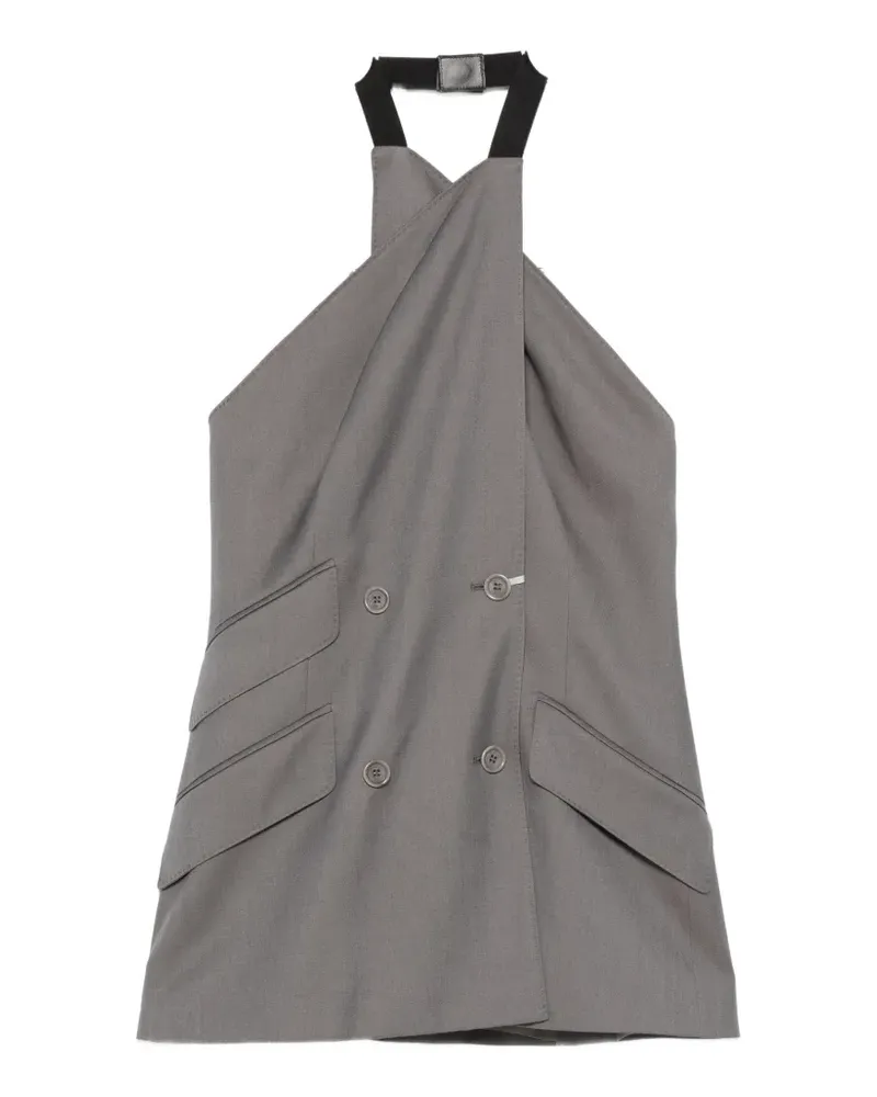 Max Mara double-breasted waistcoat - Grau Grau