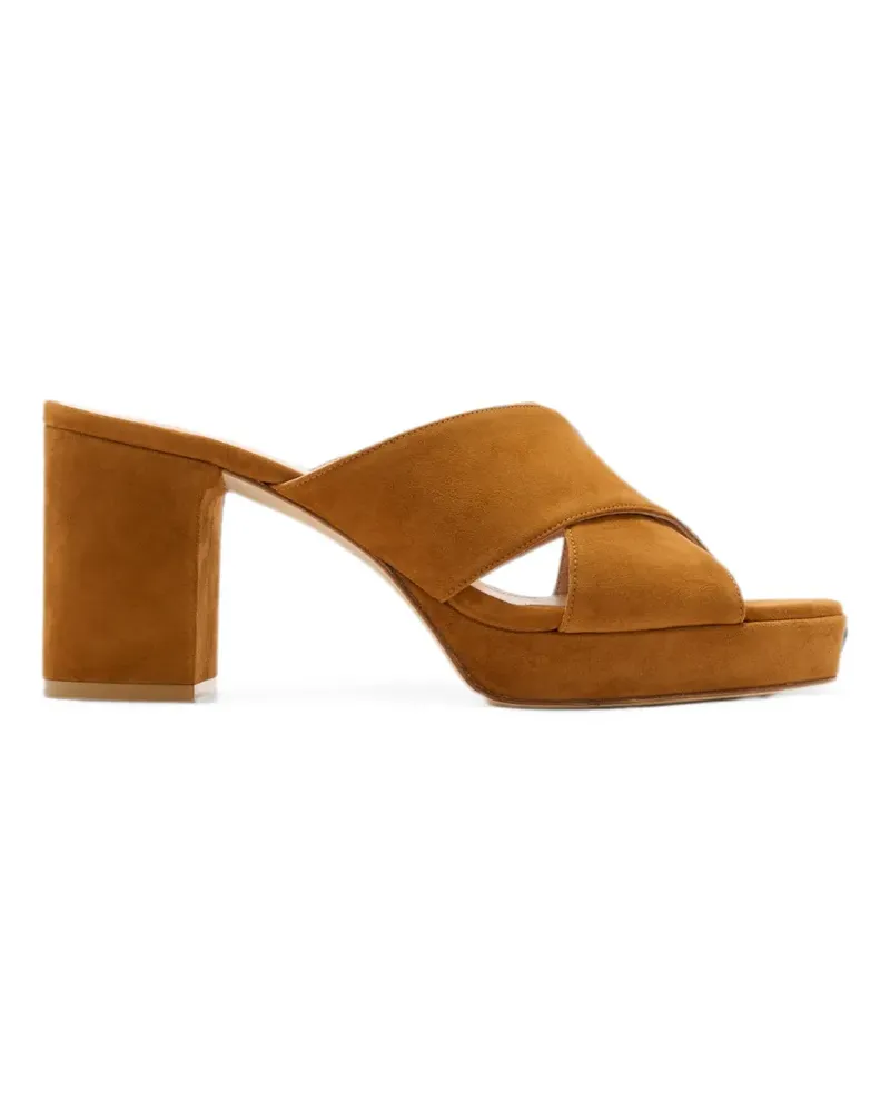 Stuart Weitzman Sandalen mit überkreuzten Riemen - Braun Braun