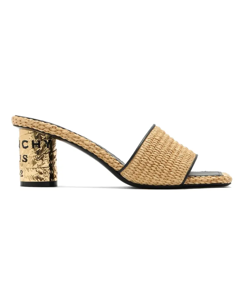 Givenchy raffia heeled mules - Nude Nude