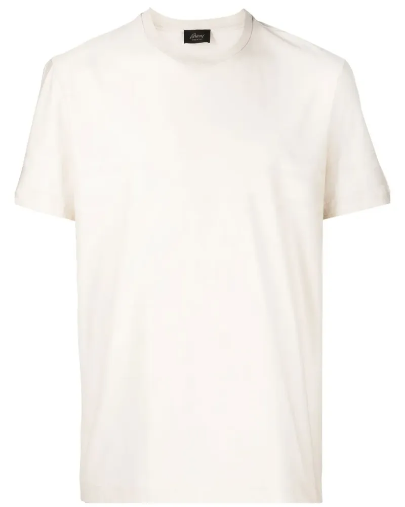 Brioni Gestreiftes T-Shirt - Nude Nude