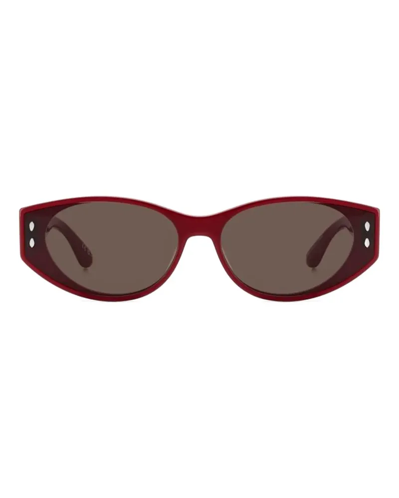 Isabel Marant Sonnenbrille mit ovalem Gestell - Rot Rot