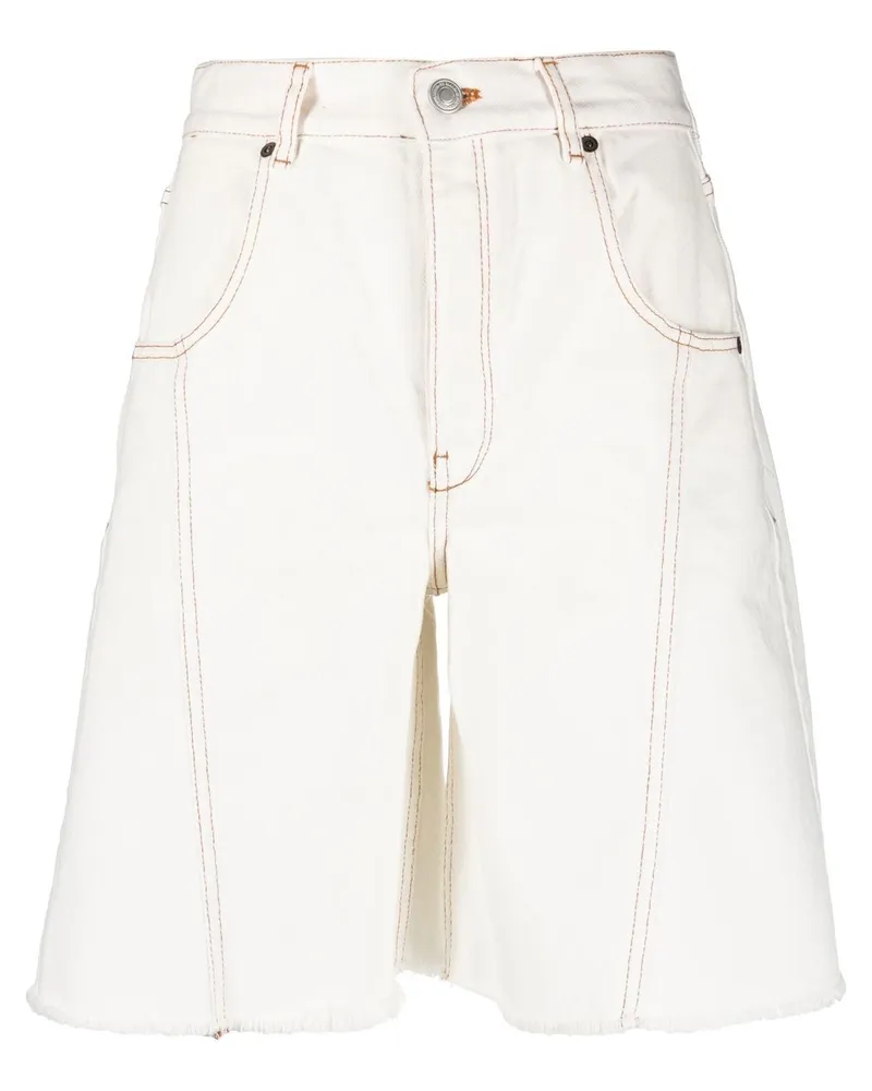 By Malene Birger Hoch sitzende Jeans-Shorts Weiß