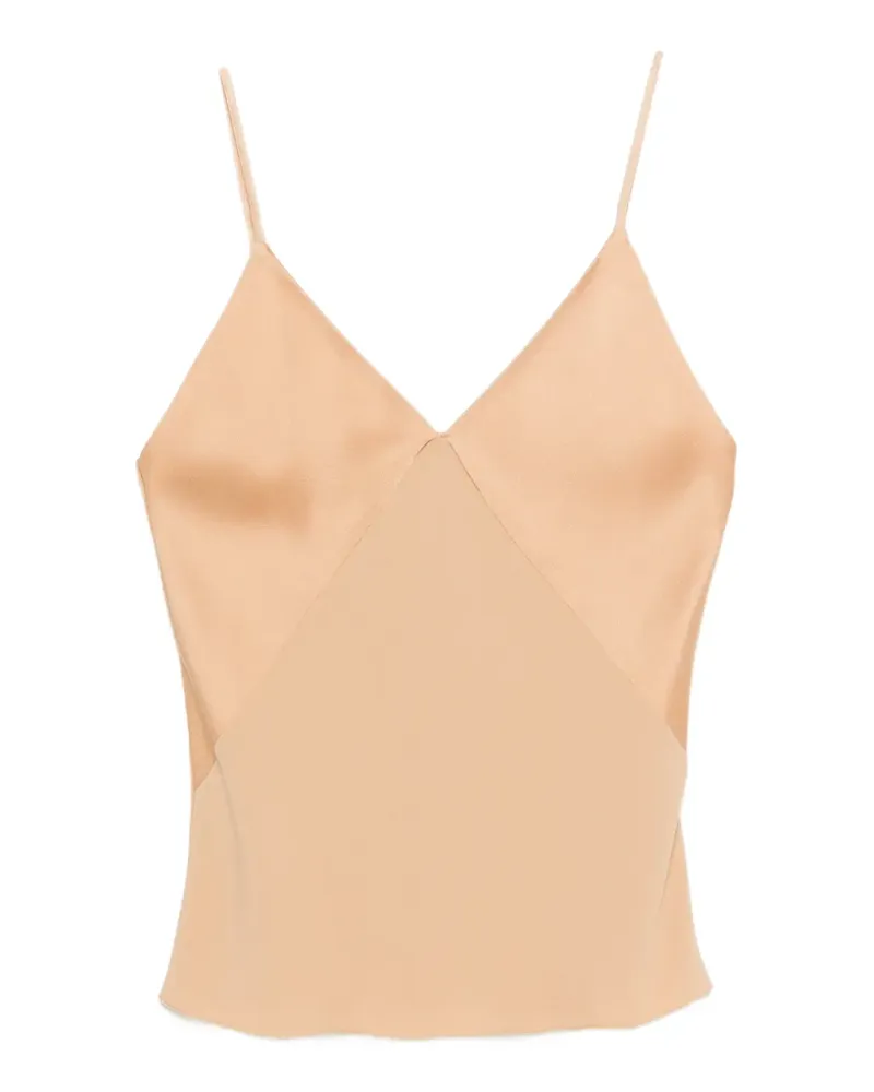 forte_forte Tanktop mit V-Ausschnitt - Nude Nude