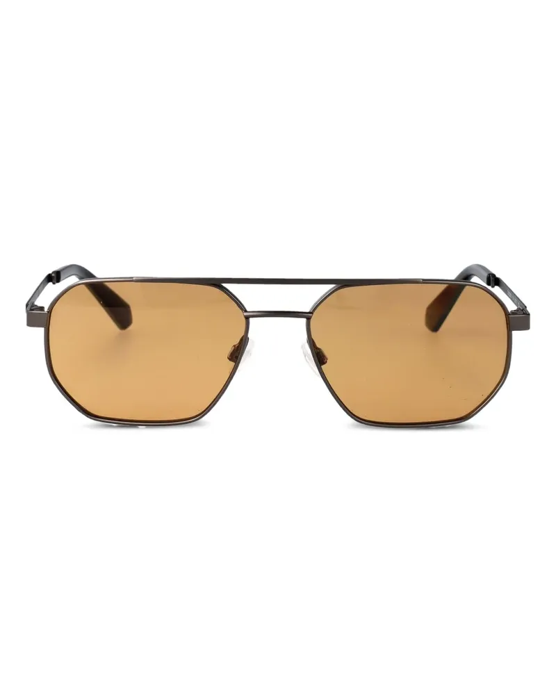 Calvin Klein Sonnenbrille mit geometrischem Gestell - Schwarz Schwarz
