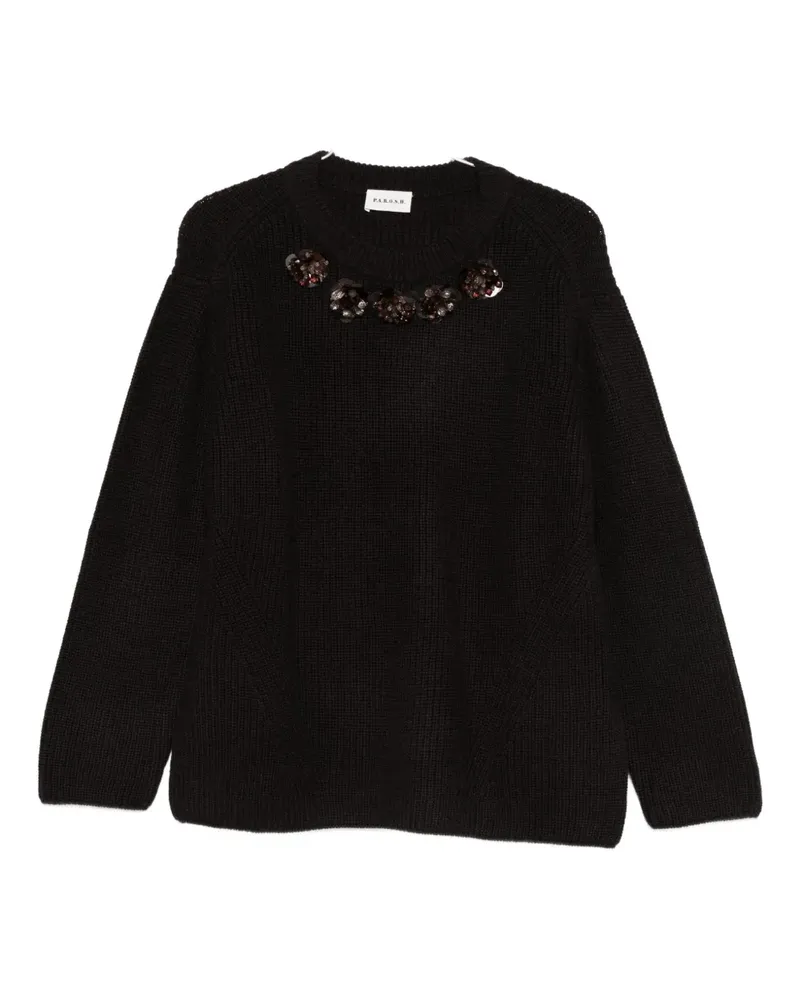 P.A.R.O.S.H. P.A.R.O H. Pullover mit Perlen - Braun Braun