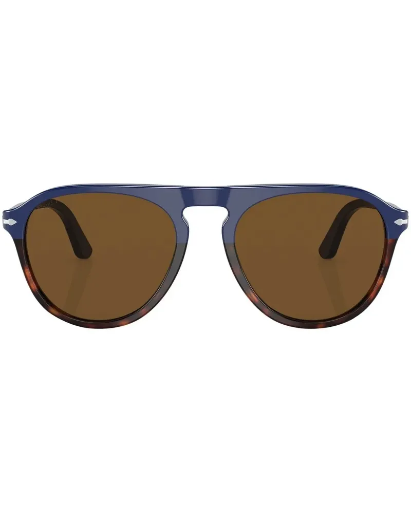 Persol Sonnenbrille mit rundem Gestell - Blau Blau