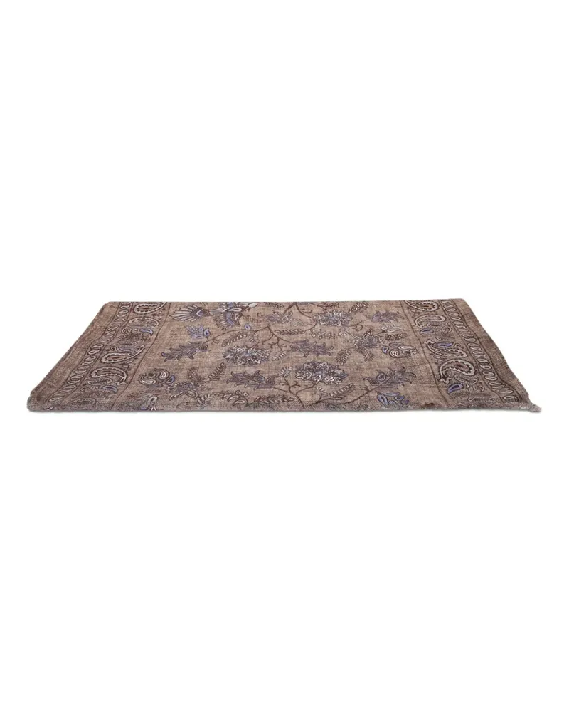 Dell'oglio Schal mit Paisley-Borte - Braun Braun