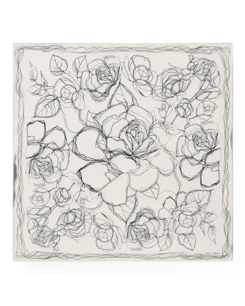Fabiana Filippi floral-print scarf - Weiß Weiß