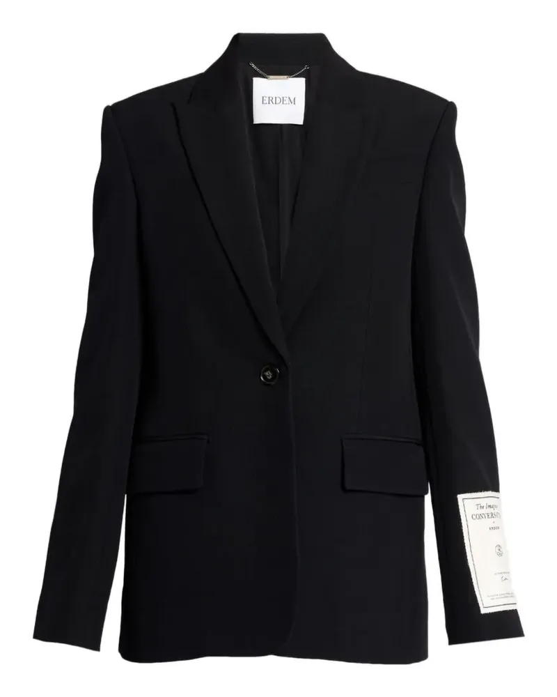Erdem grain de poudre blazer - Schwarz Schwarz