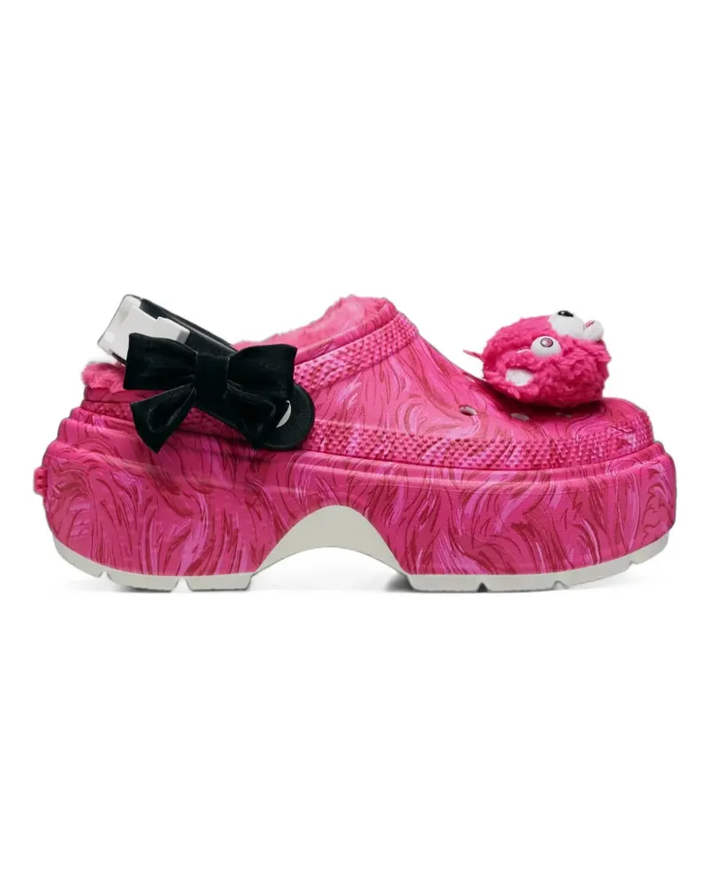 Crocs Stomp Fortnite Cuddle Team Leader Mules - Rosa Rosa