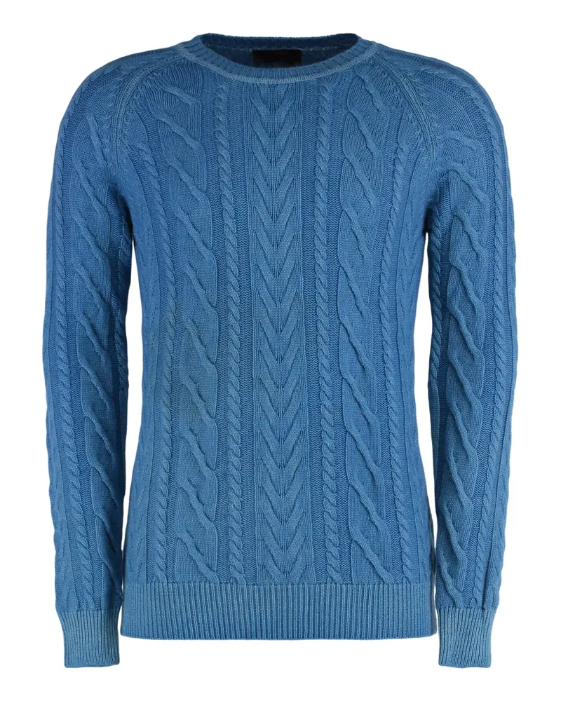 MOORER Anselm-ARA cable-knit sweater - Blau Blau