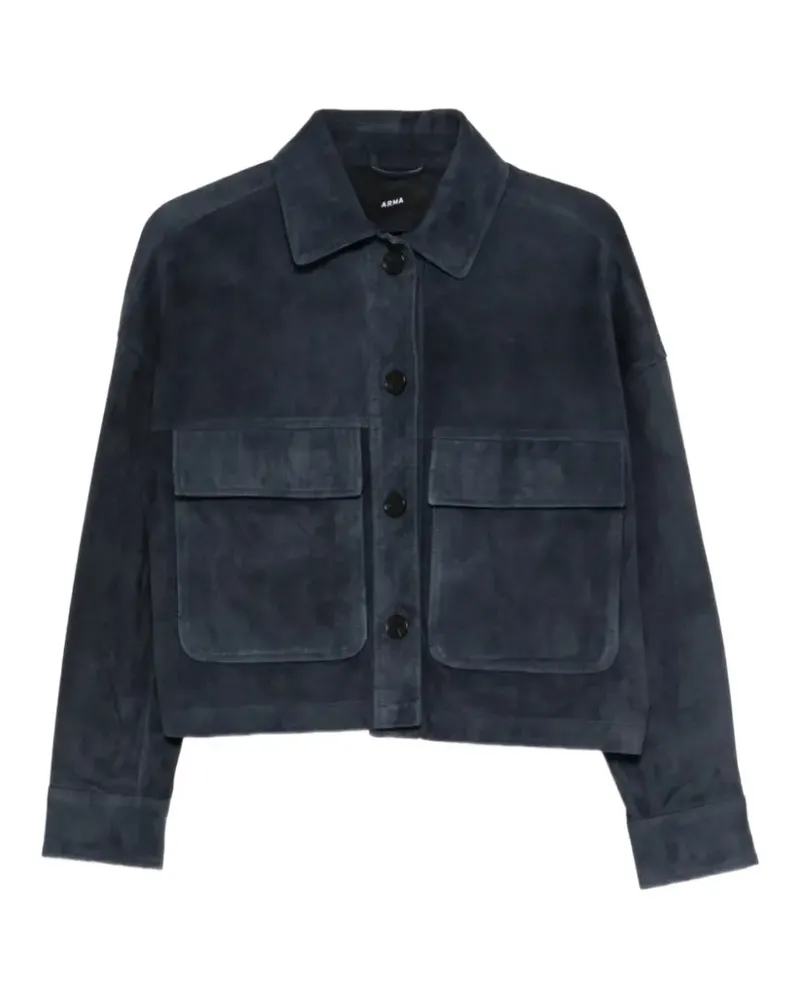 Arma suede patch-pocket jacket - Blau Blau
