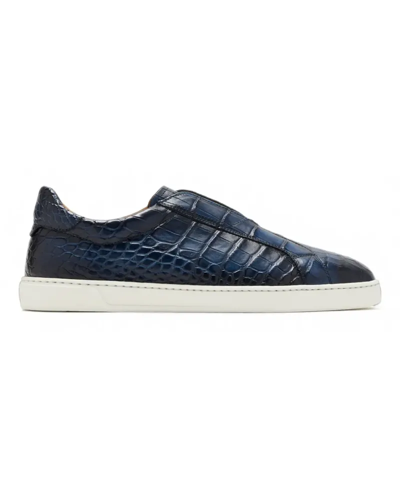 Magnanni Slip-On-Sneakers mit Alligator-Effekt - Blau Blau