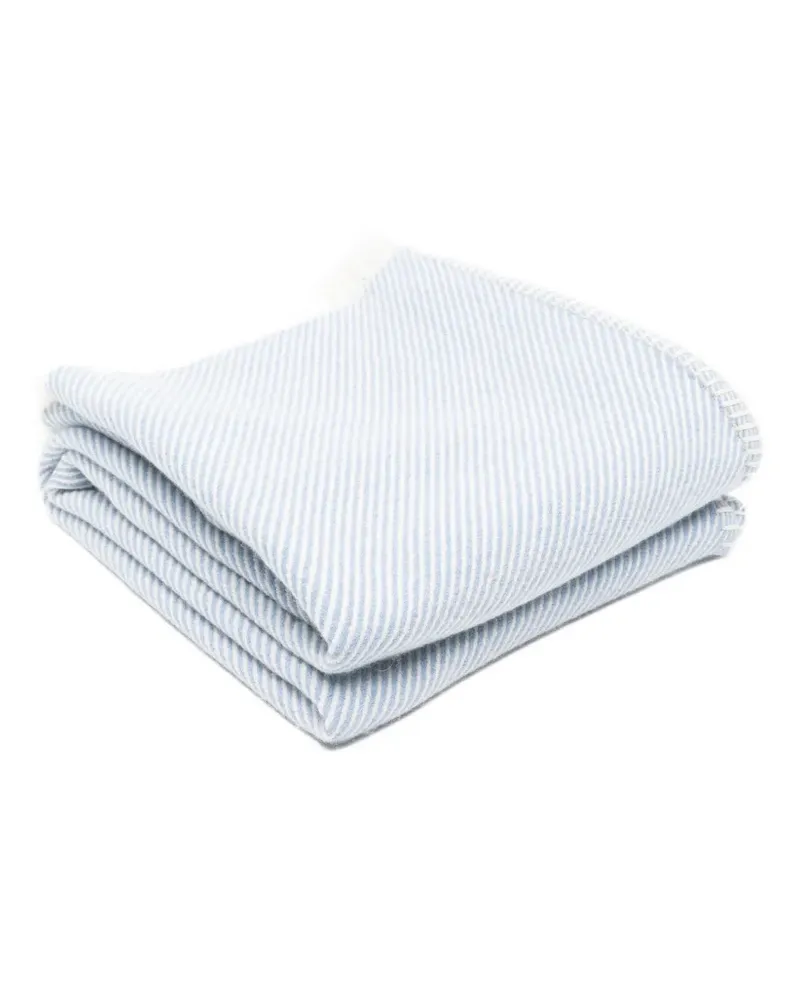 Eleventy Gestreifte Decke (130cm x 190cm) - Blau Blau