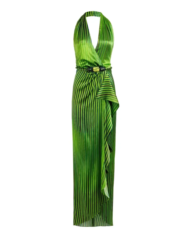 Silvia Tcherassi Gypsy striped ruffled midi dress - Grün Grün