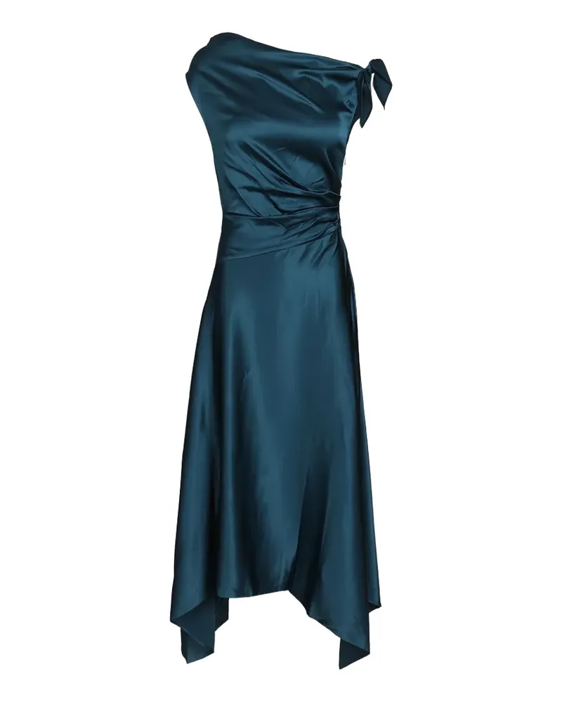 STAUD Portia Midikleid aus Seide - Blau Blau