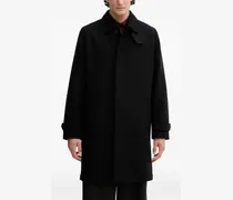 Mantel mit spitzem Kragen - Schwarz