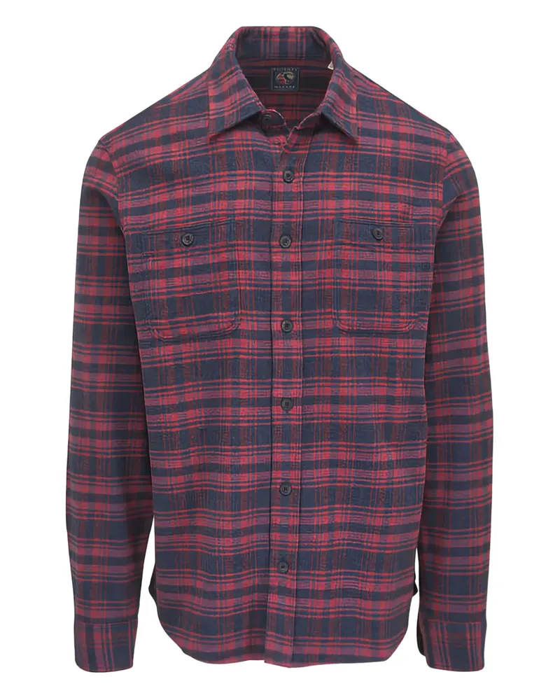 Faherty chest-pockets checked shirt - Rot Rot
