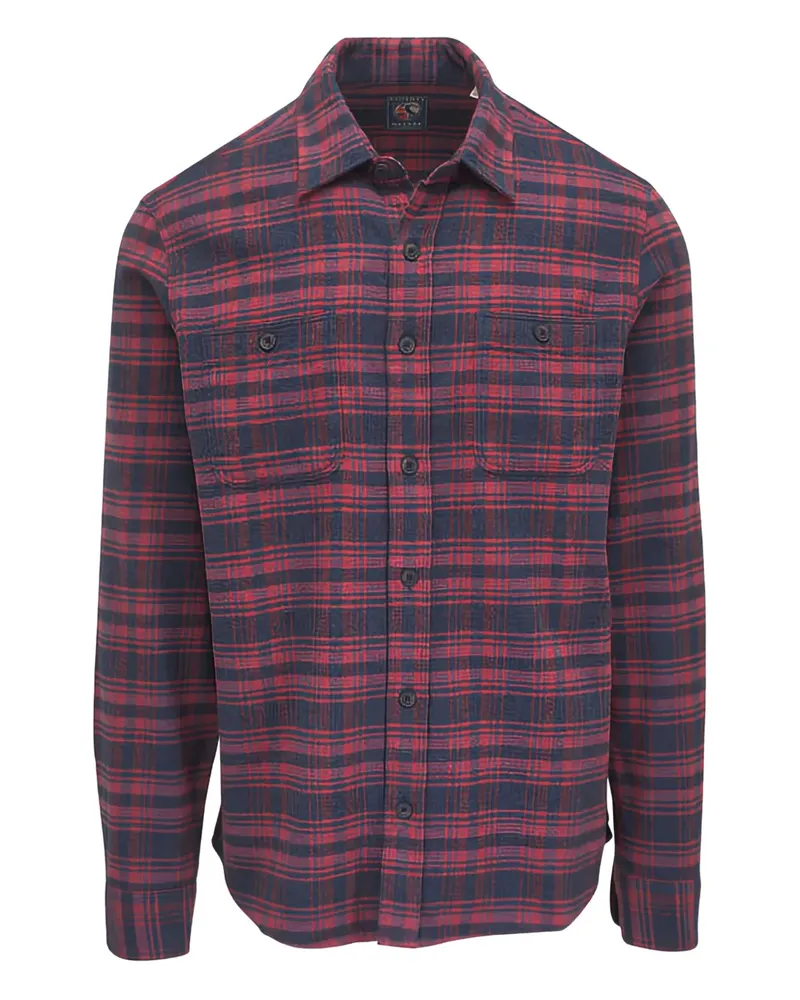 Faherty chest-pockets checked shirt - Rot Rot