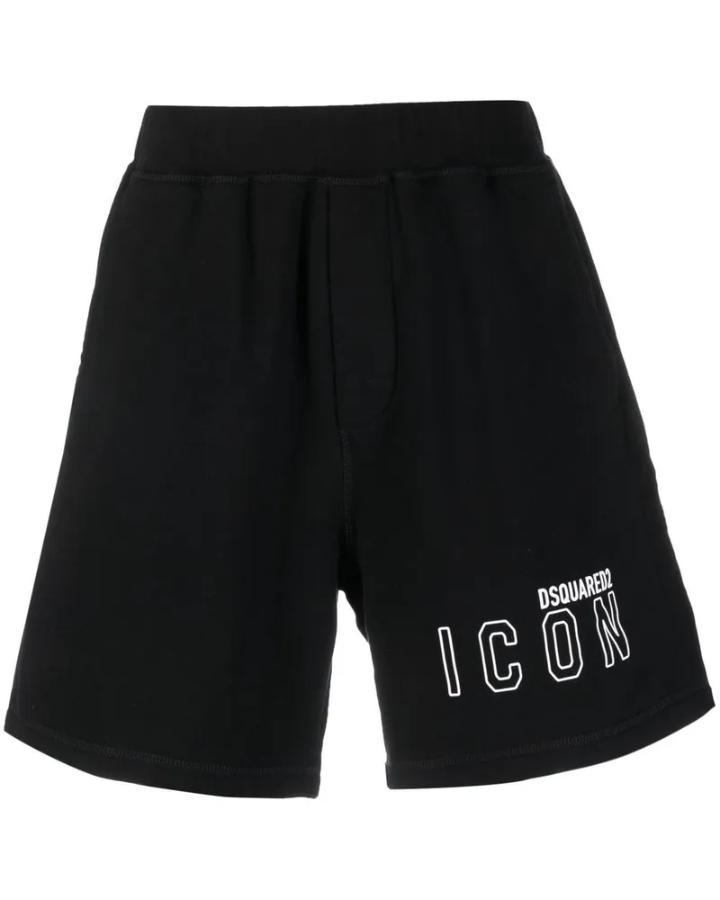 Dsquared2 Joggingshorts mit Logo-Print - Schwarz Schwarz