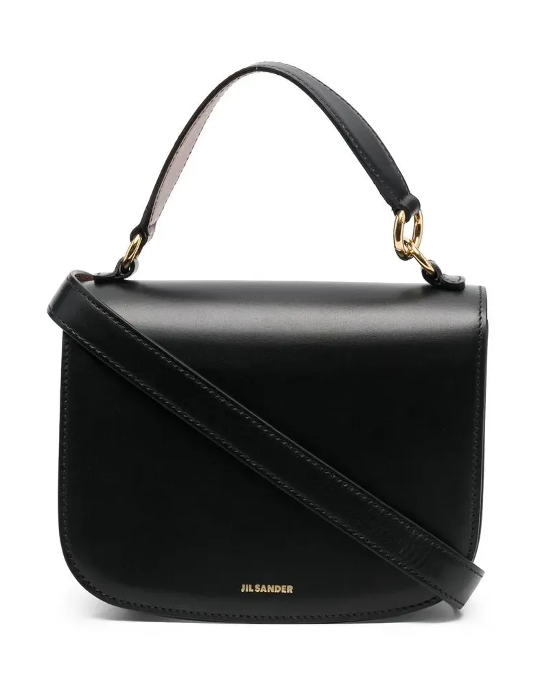 Jil Sander Shopper mit Logo-Print - Schwarz Schwarz