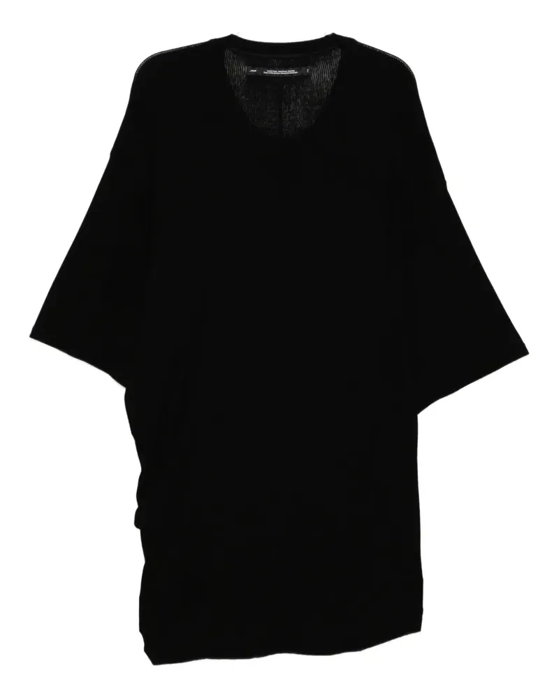Julius Drapiertes T-Shirt - Schwarz Schwarz
