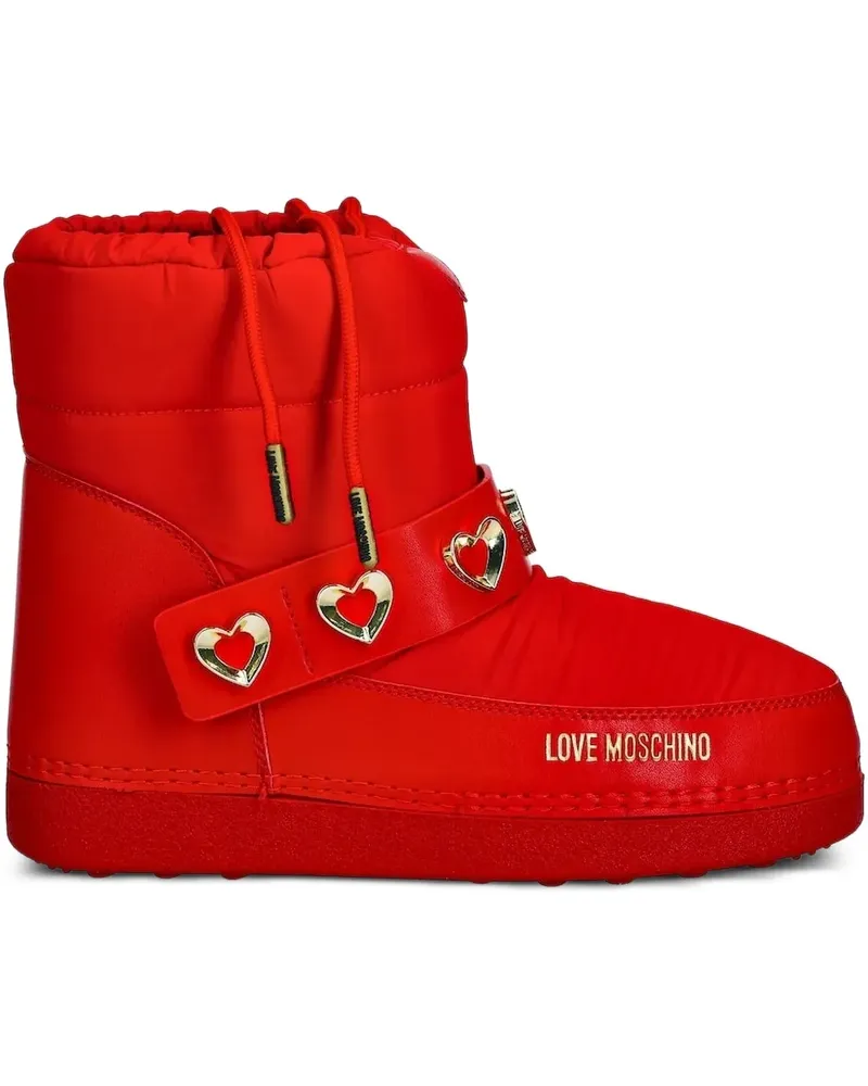 Moschino Stiefel mit Herzdetail - Rot Rot