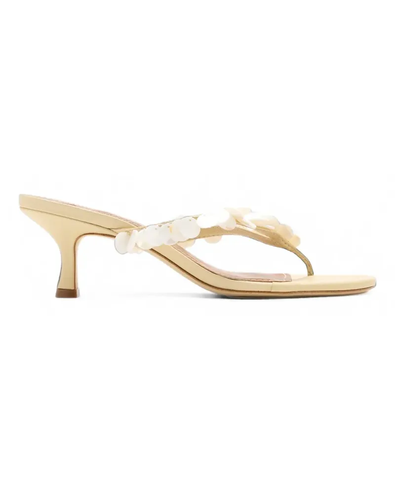 STAUD Freja embellished sandals - Nude Nude