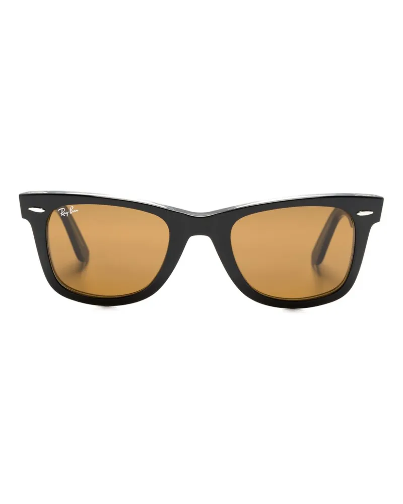 Ray Ban Sonnenbrille mit breitem Gestell - Schwarz Schwarz