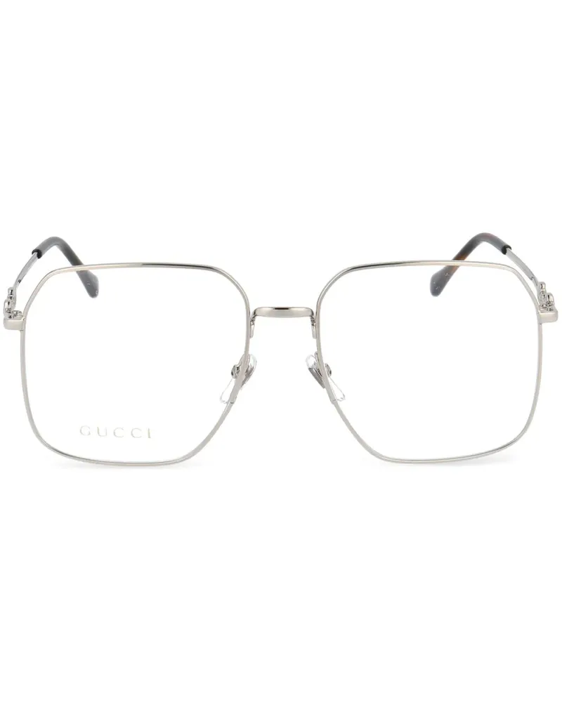 Gucci GG095 Horsebit Brille - Silber Silber