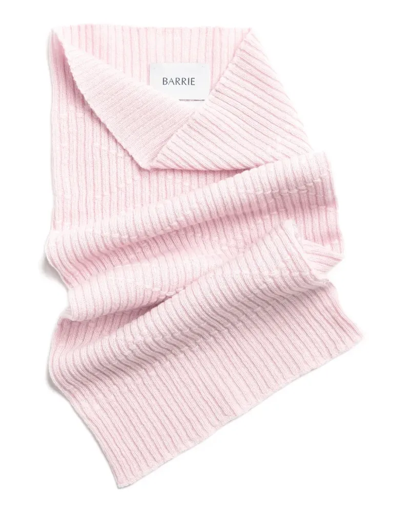 Barrie Gerippter Rundschal aus Kaschmir - Rosa Rosa