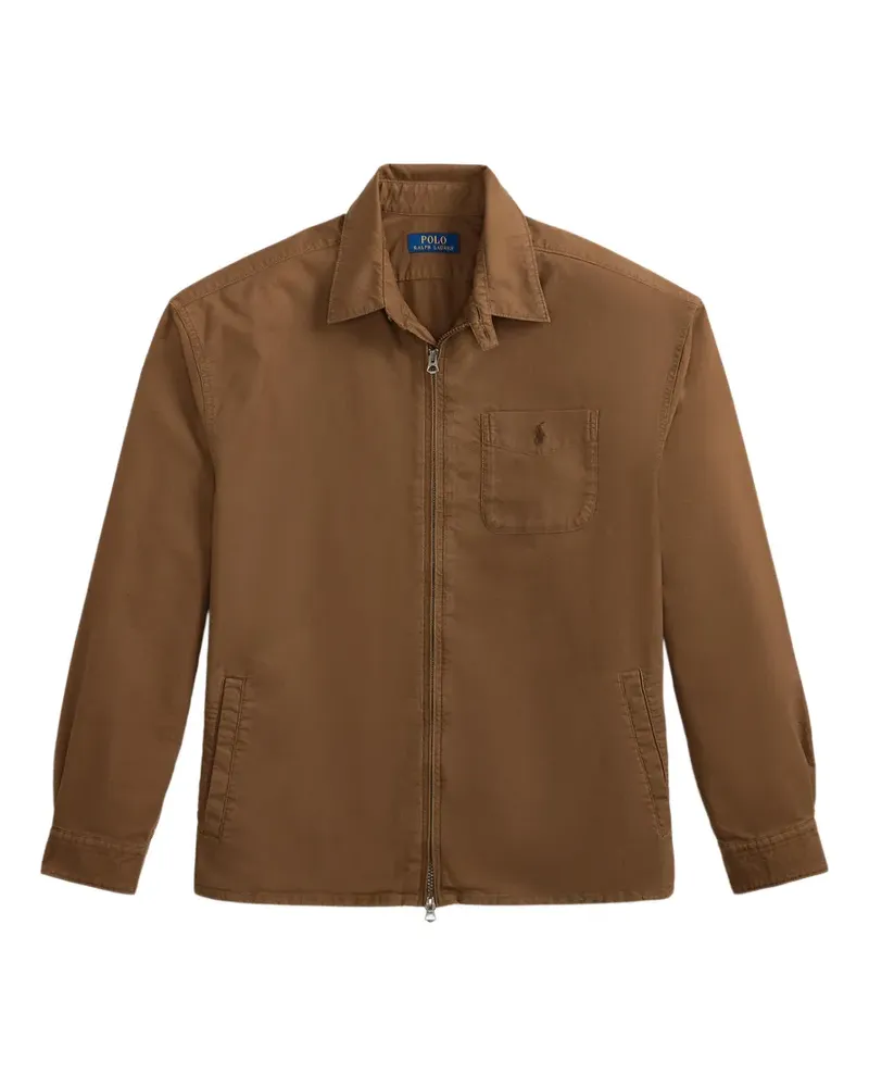 Ralph Lauren Hemdjacke mit Pony-Stickerei - Braun Braun