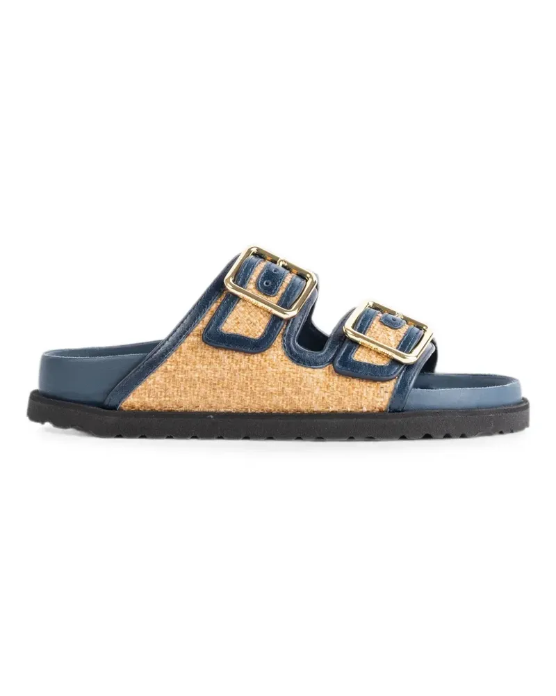 Birkenstock Arizona Sandalen aus Bast - Blau Blau