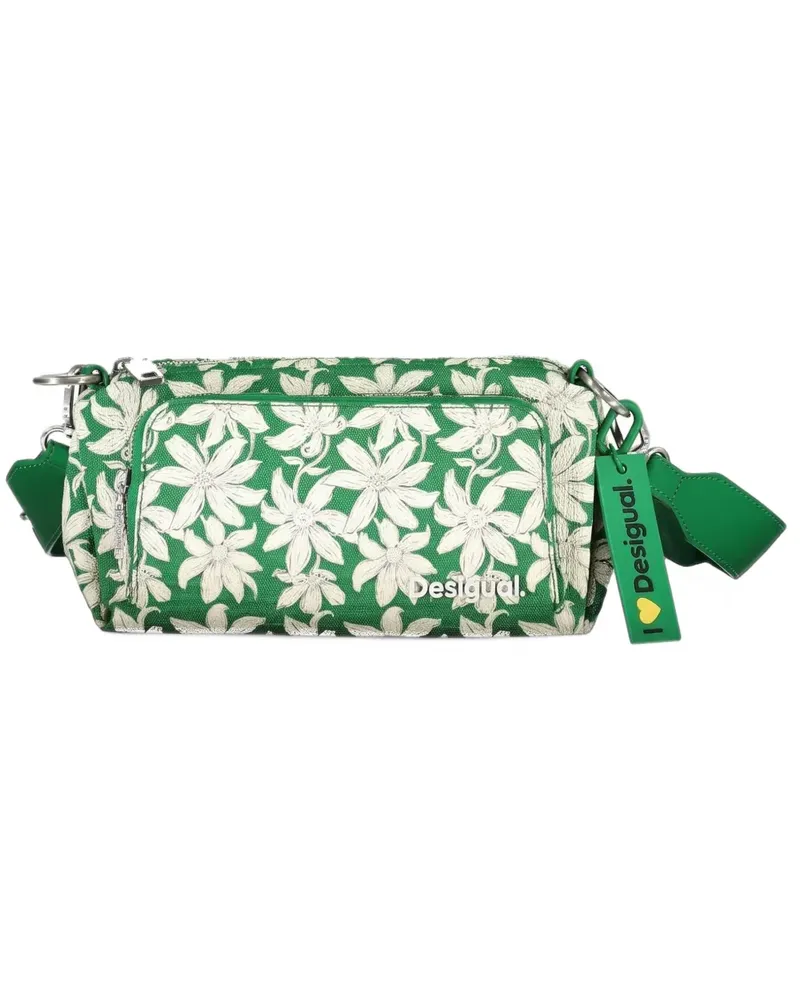 Desigual Schultertasche mit Blumenprint - Grün Grün